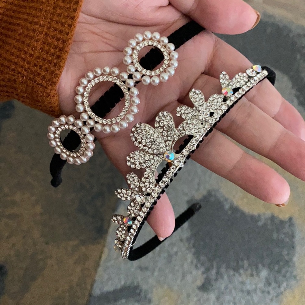 (2) Embellished Headbands